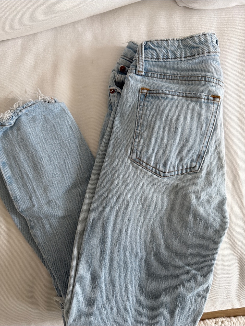 Abercrombie & Fitch Light Blue Distressed Jeans